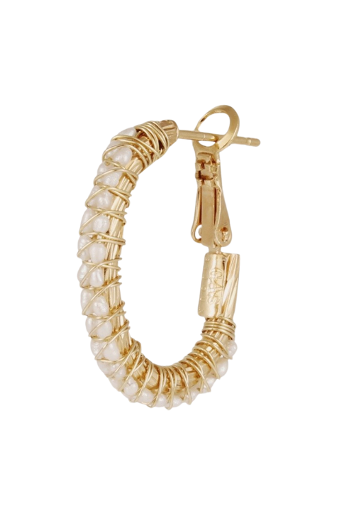 Creole Lyre Earrings in Perla Creole Lyre Earrings in Perla