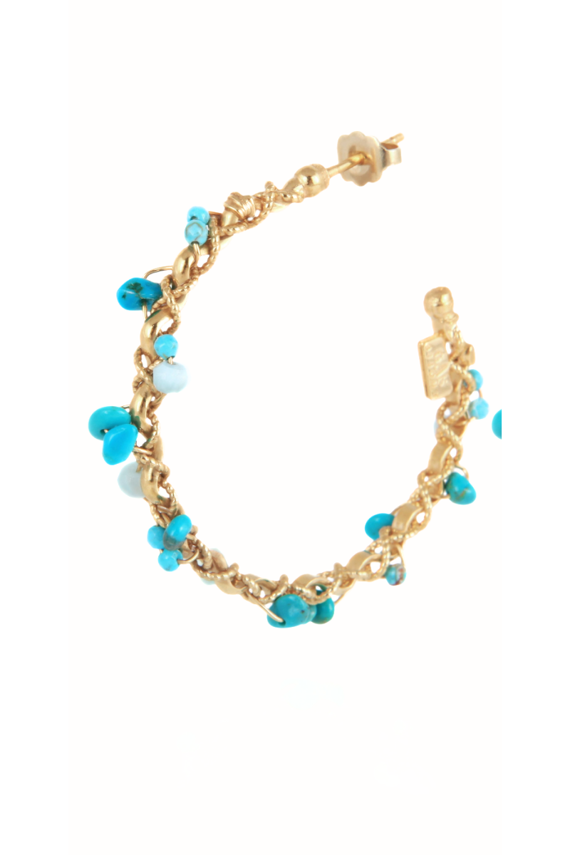 Creole Orphee Hoop Earrings in Turquoise Creole Orphee Hoop Earrings in Turquoise