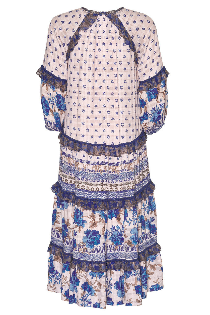 Dreamweaver Midi Dress in Ecru Multi Dreamweaver Midi Dress in Ecru Multi