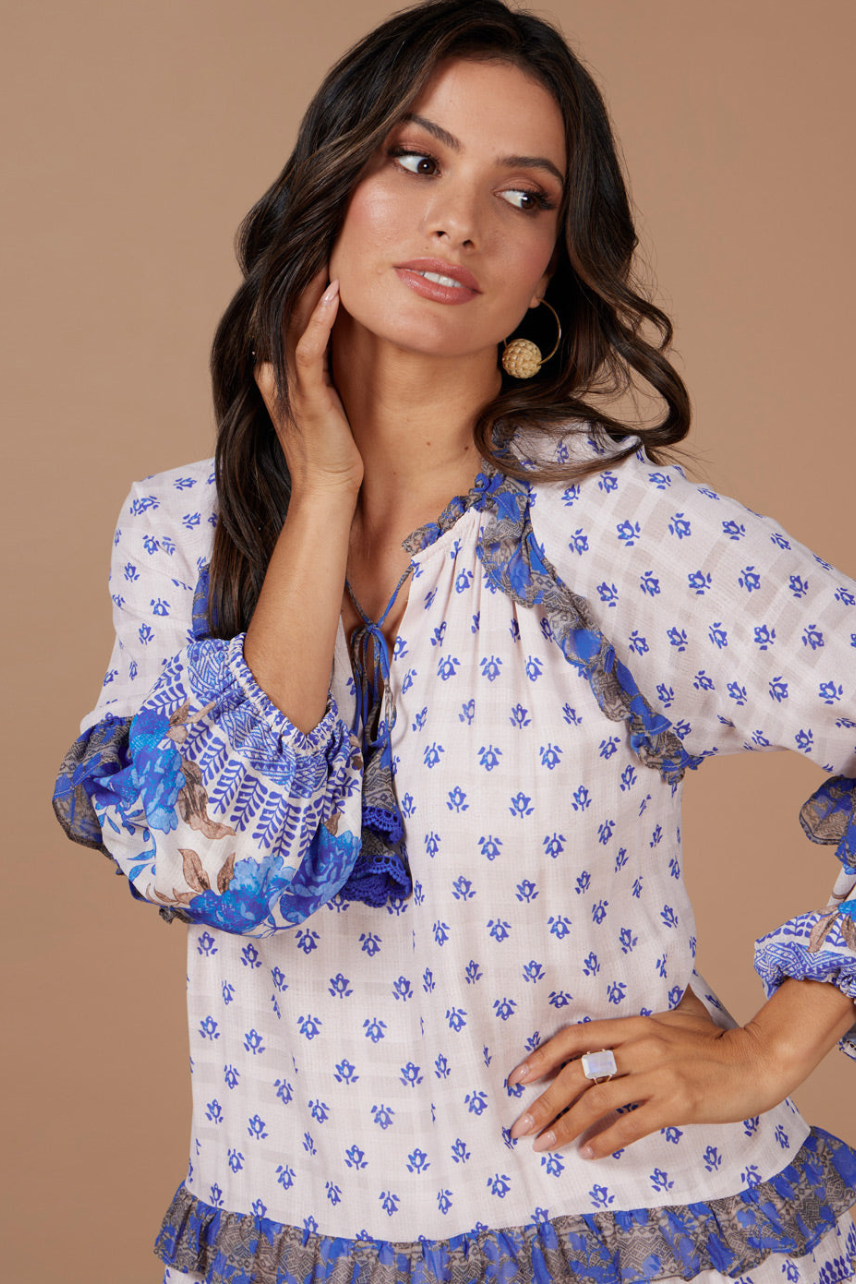 Dreamweaver Midi Dress in Ecru Multi Dreamweaver Midi Dress in Ecru Multi