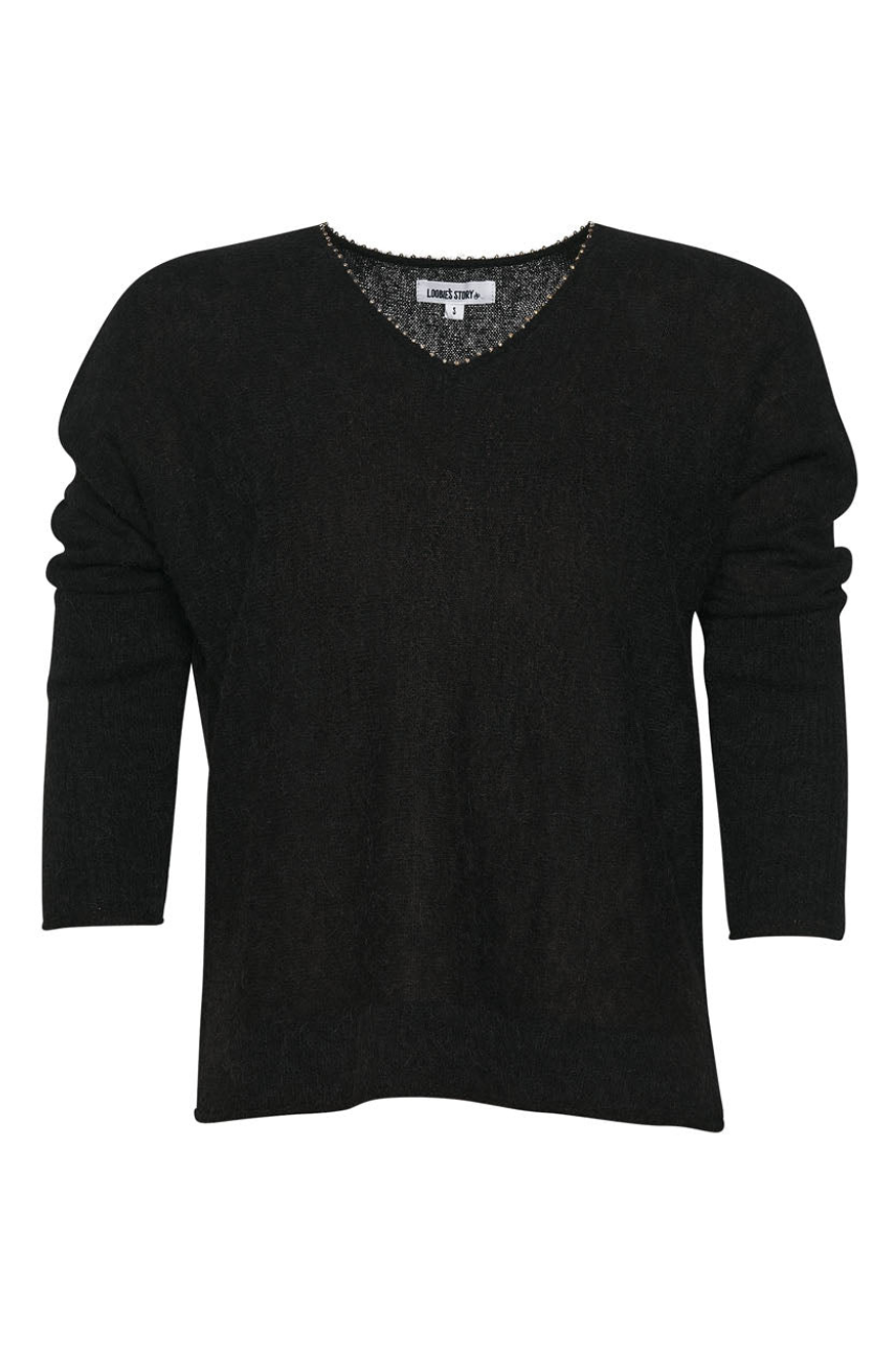 Eva Batwing Sweater in Black Eva Batwing Sweater in Black