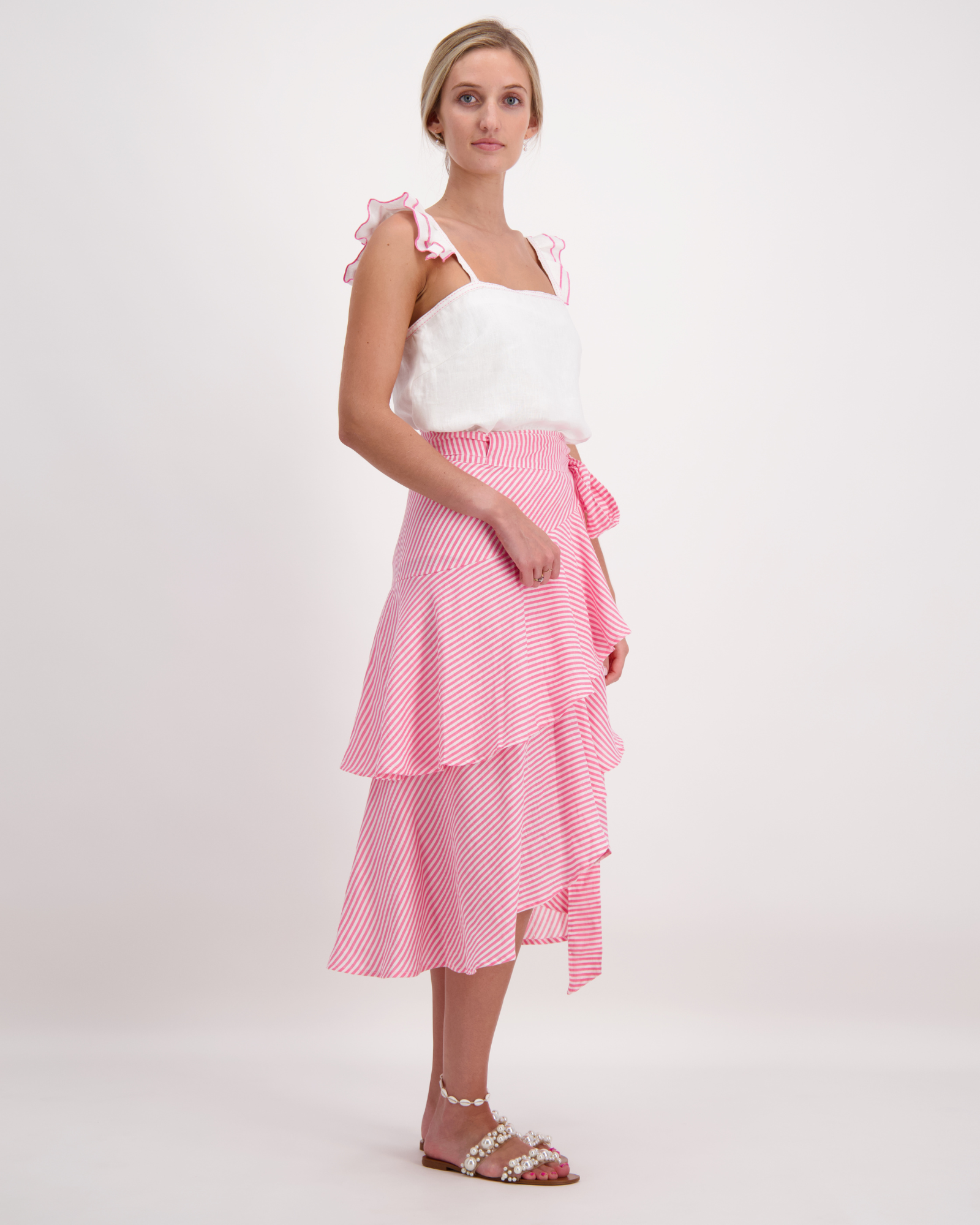 Striped sales skirt francesca's