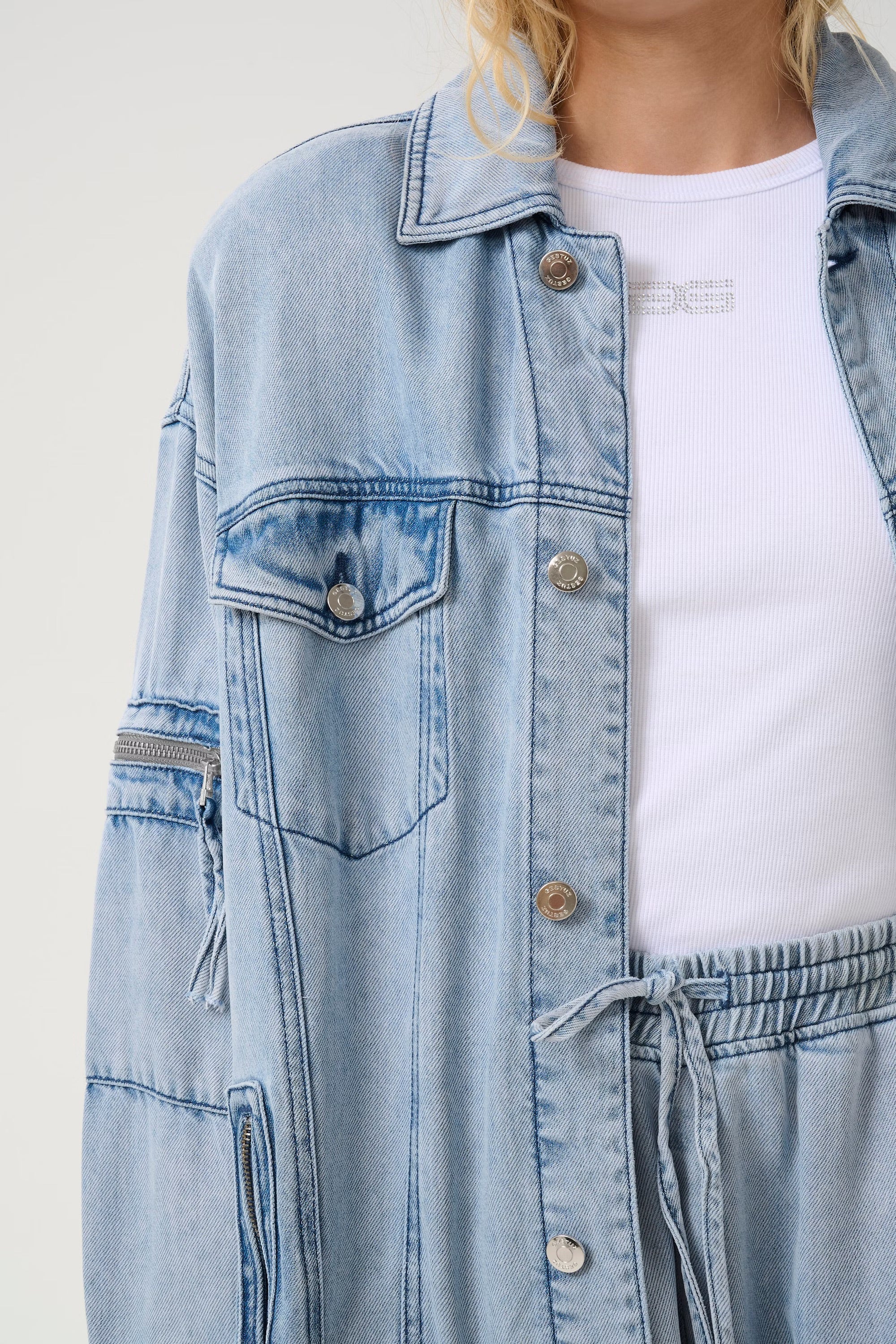 GZFelina Casual Jacket | Light Blue Wash GZFelina Casual Jacket | Light Blue Wash