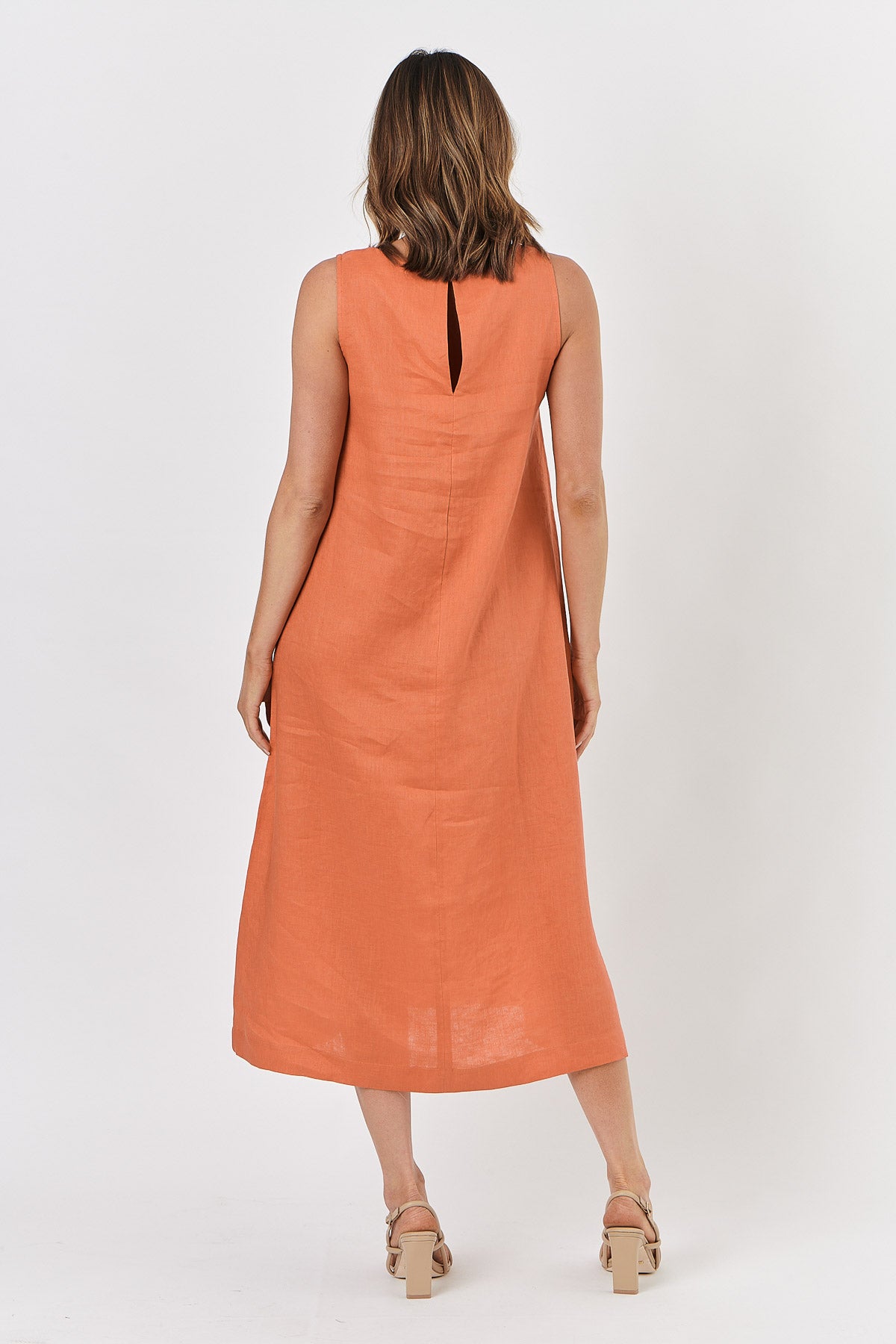GA325 Linen Dress in Tandoori GA325 Linen Dress in Tandoori