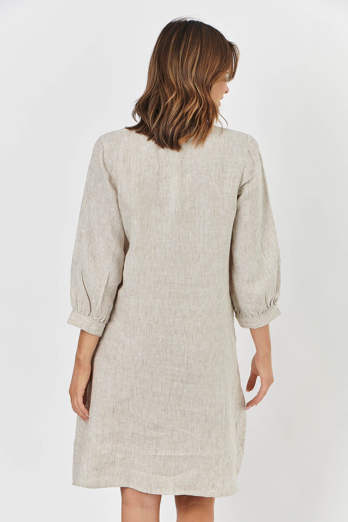 GA420 Linen Dress in Rattan GA420 Linen Dress in Rattan