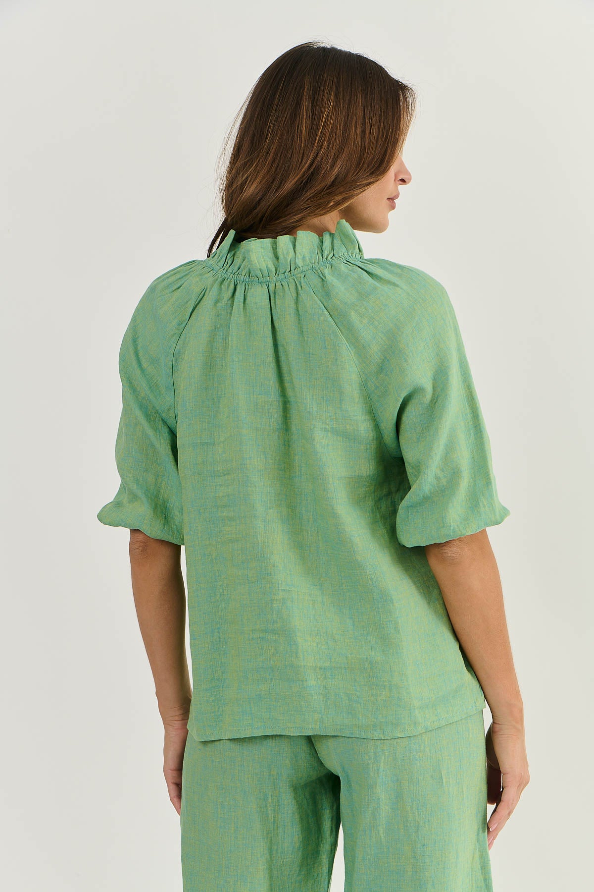 GA354 Button Hem Top in Sand GA354 Button Hem Top in Sand