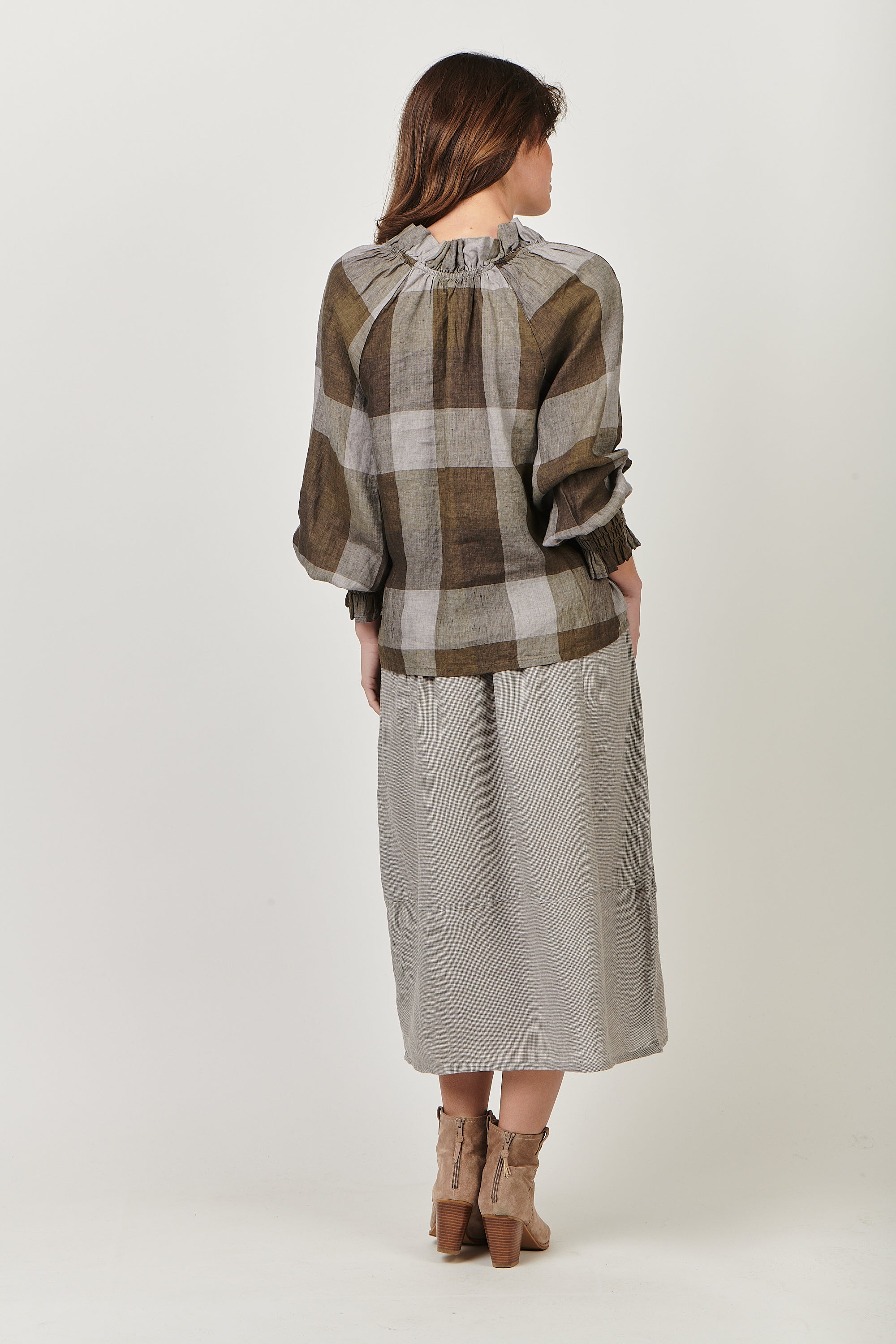 GA483 Top in Breen Plaid GA483 Top in Breen Plaid