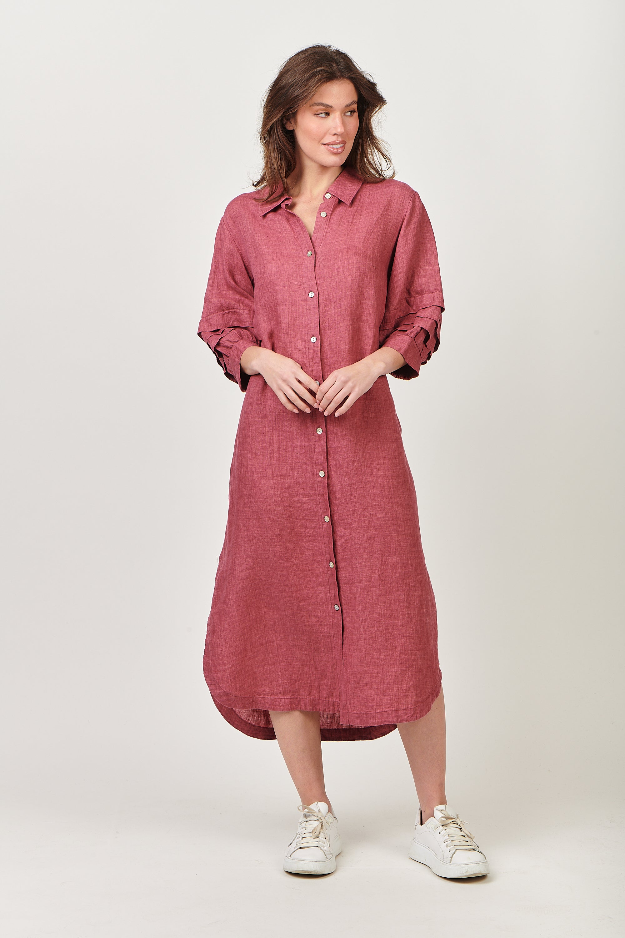 GA488 Shift Midi Dress in Rhubarb GA488 Shift Midi Dress in Rhubarb