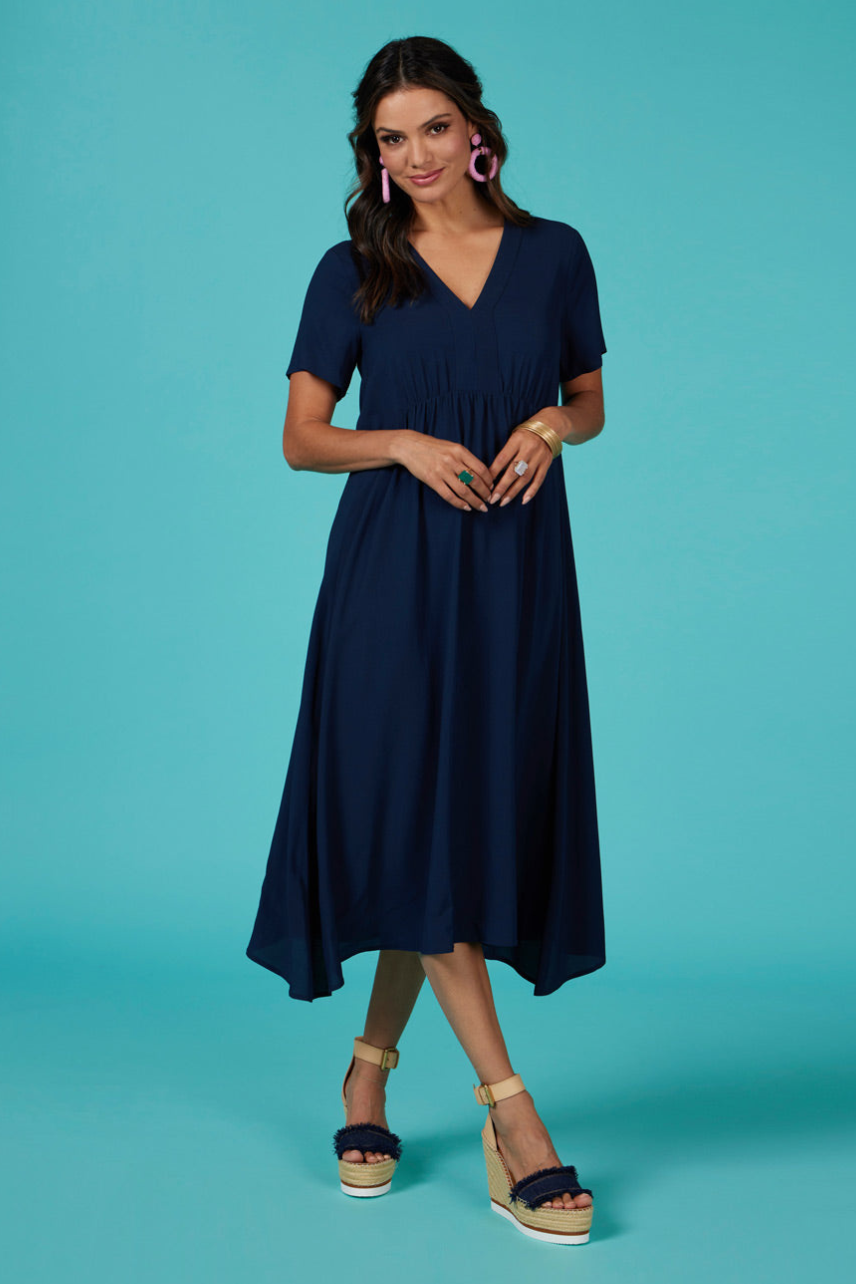 Getty Midi Dress in Indigo Getty Midi Dress in Indigo