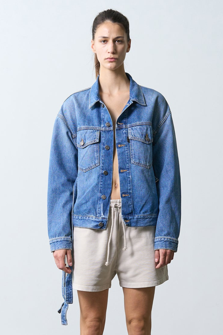 Oralee Jacket in Dirty Blue Oralee Jacket in Dirty Blue