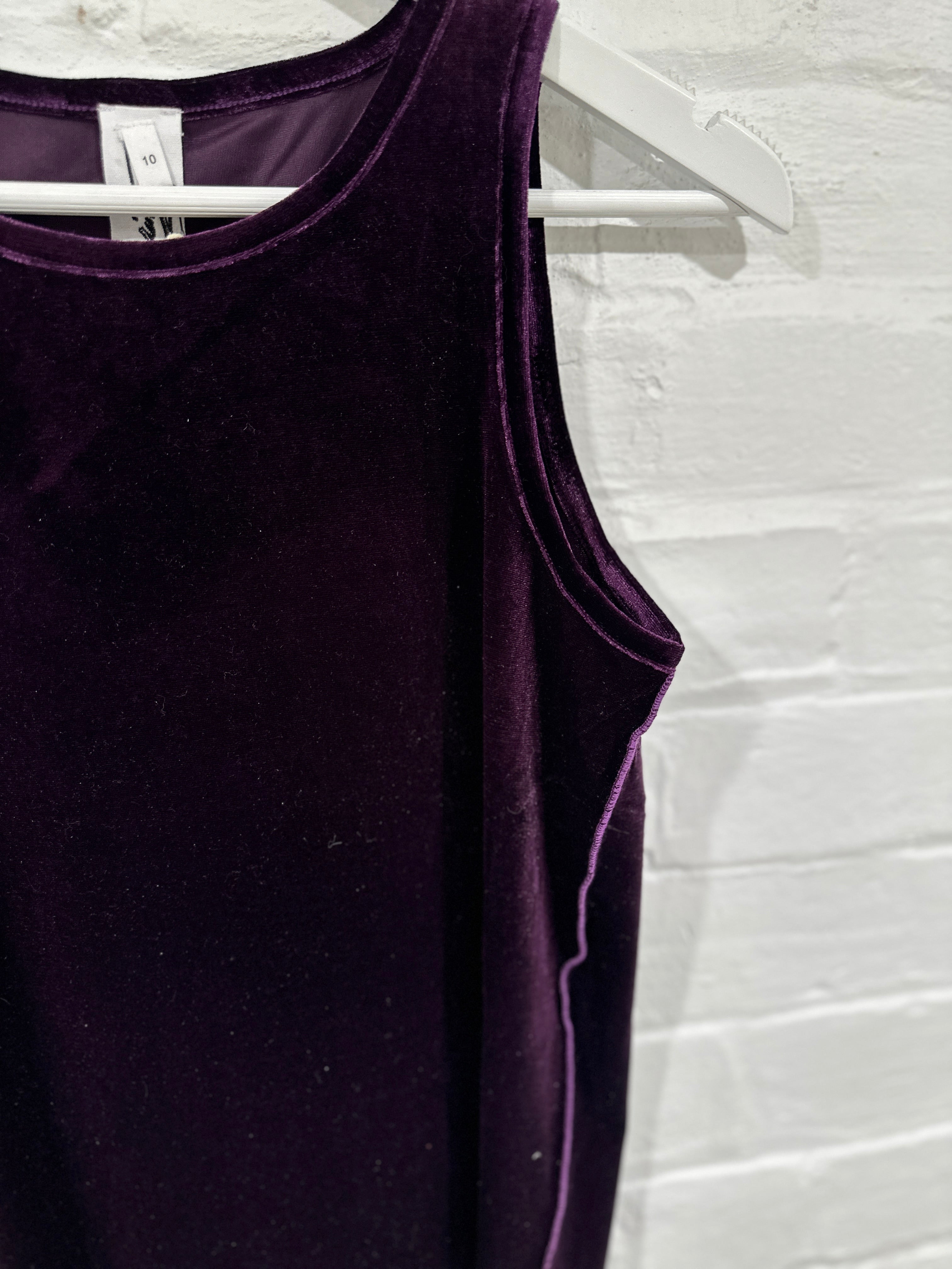 Tina Velvet Tank Top - Plum Tina Velvet Tank Top - Plum