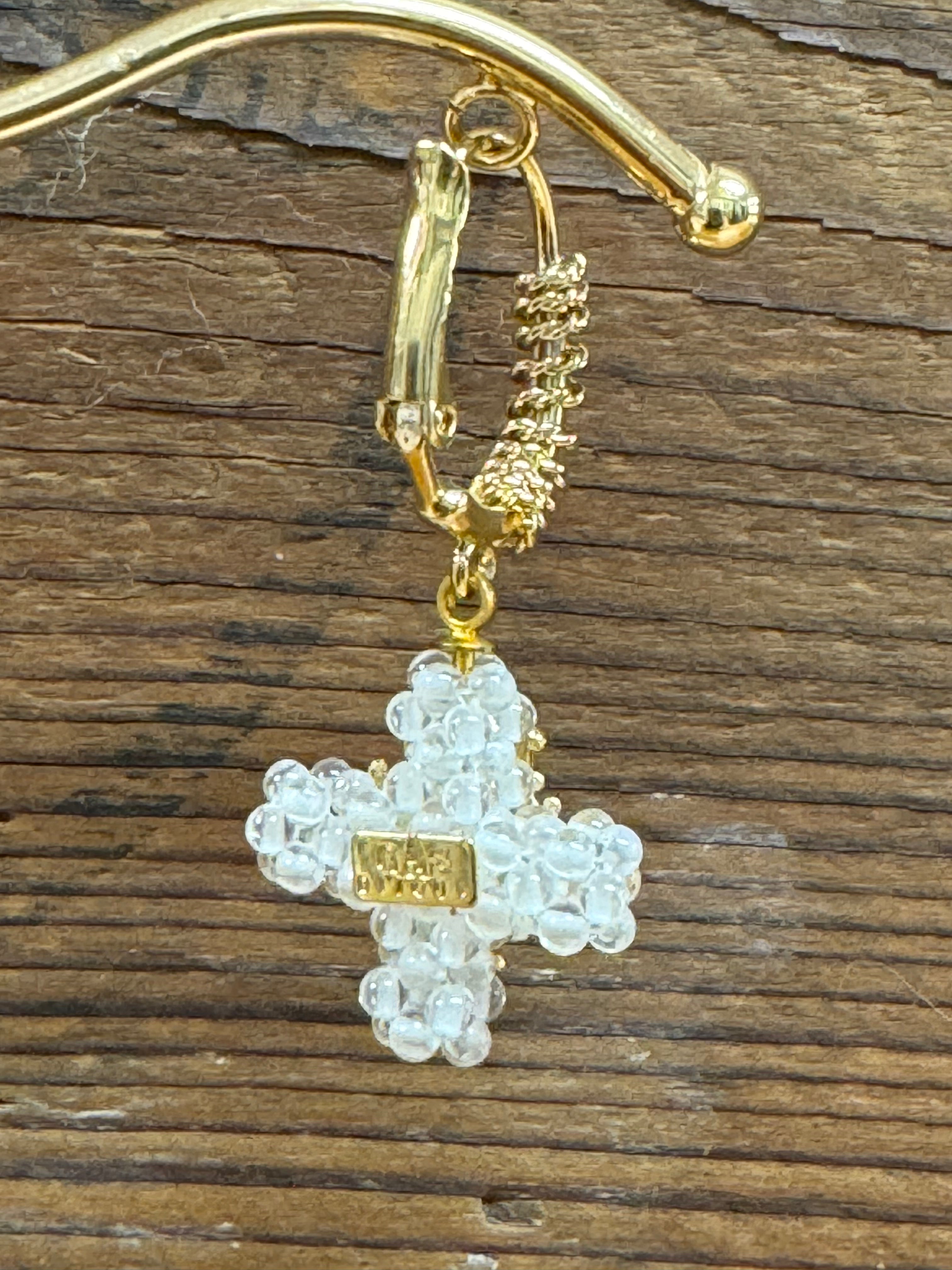 Tao Croix Perle Earrings in Gold / Clear Beads Tao Croix Perle Earrings in Gold / Clear Beads