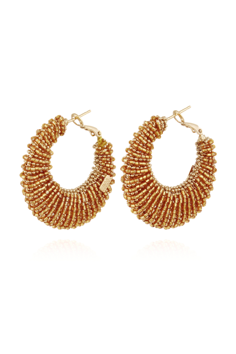 Izzia GM Hoop Earrings in Orange Izzia GM Hoop Earrings in Orange