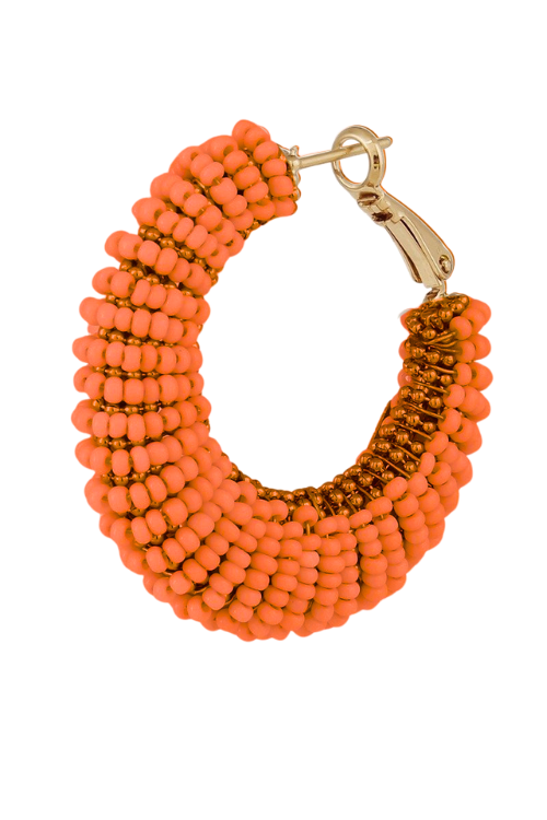 Izzia GM Hoop Earrings in Orange Izzia GM Hoop Earrings in Orange