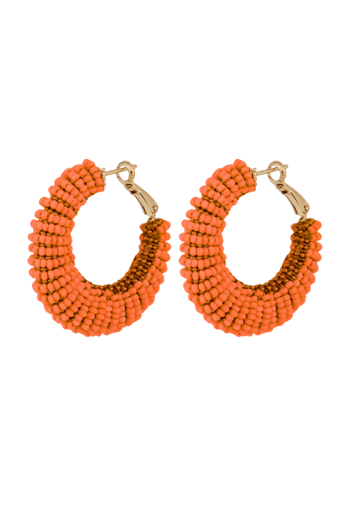 Izzia GM Hoop Earrings in Orange Izzia GM Hoop Earrings in Orange