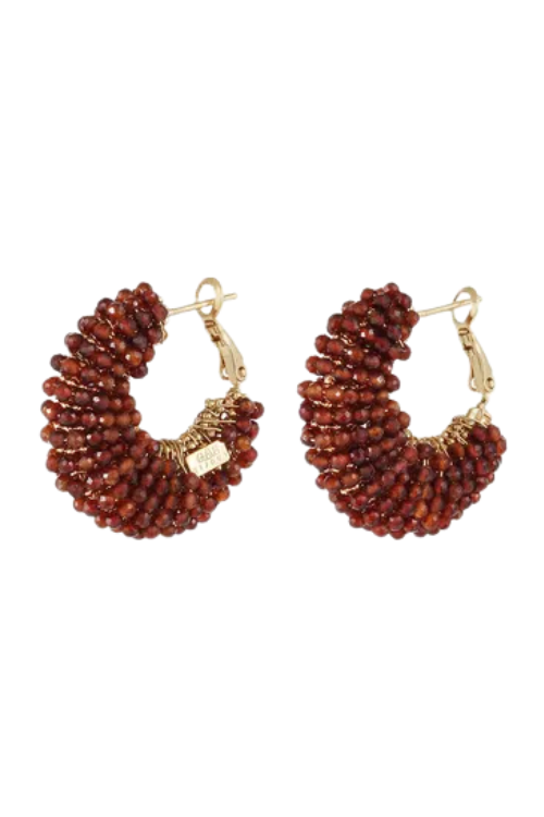 Izzia PM PSP Hoop Earrings in Rust Izzia PM PSP Hoop Earrings in Rust