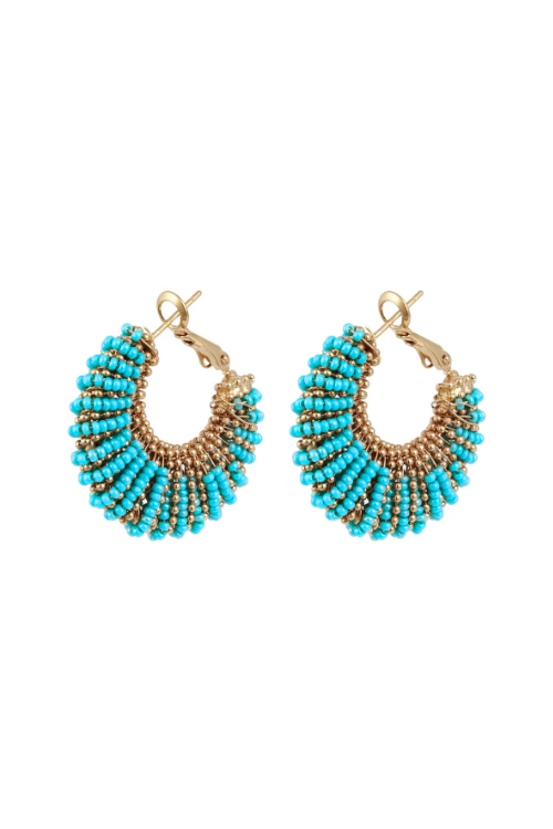 Izzia PM PSP Hoop Earrings in Turquoise Izzia PM PSP Hoop Earrings in Turquoise