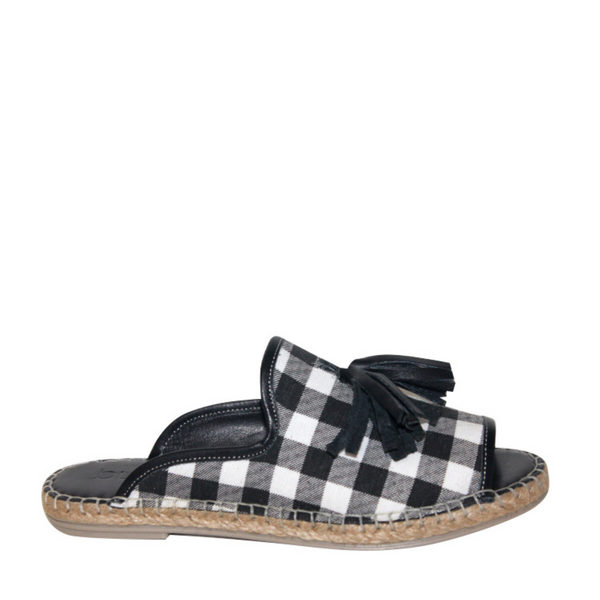 Kind Slide in Black Gingham Kind Slide in Black Gingham