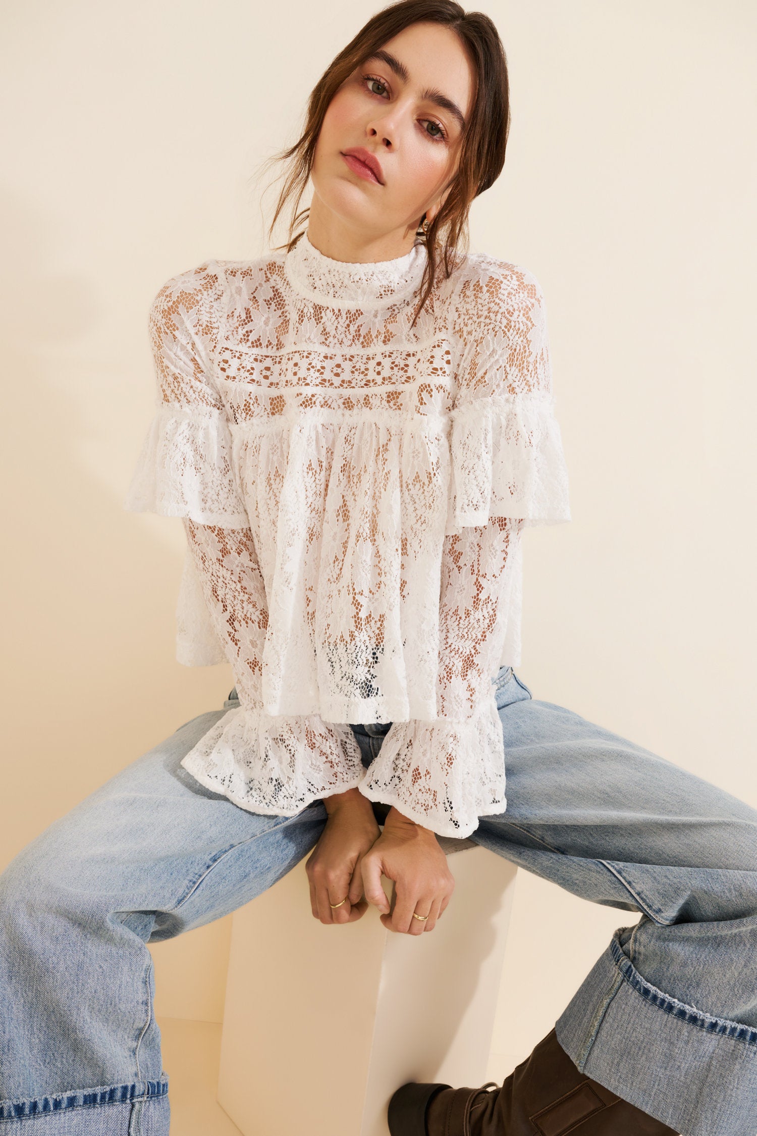 Lilabeth Lace Top | Clean Ivory – ELSHAM BOUTIQUE