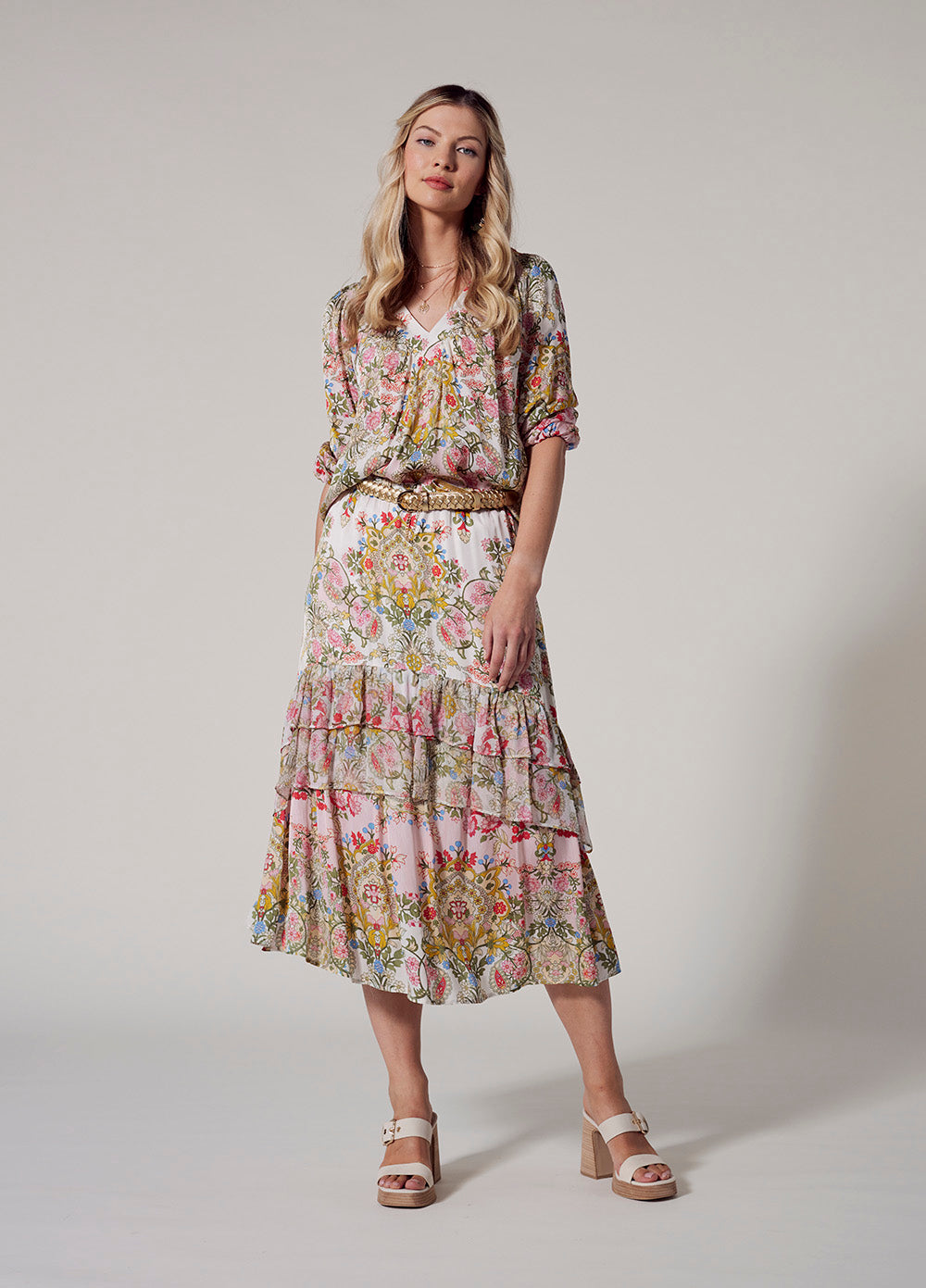 Siena Skirt in Blush Multi Siena Skirt in Blush Multi