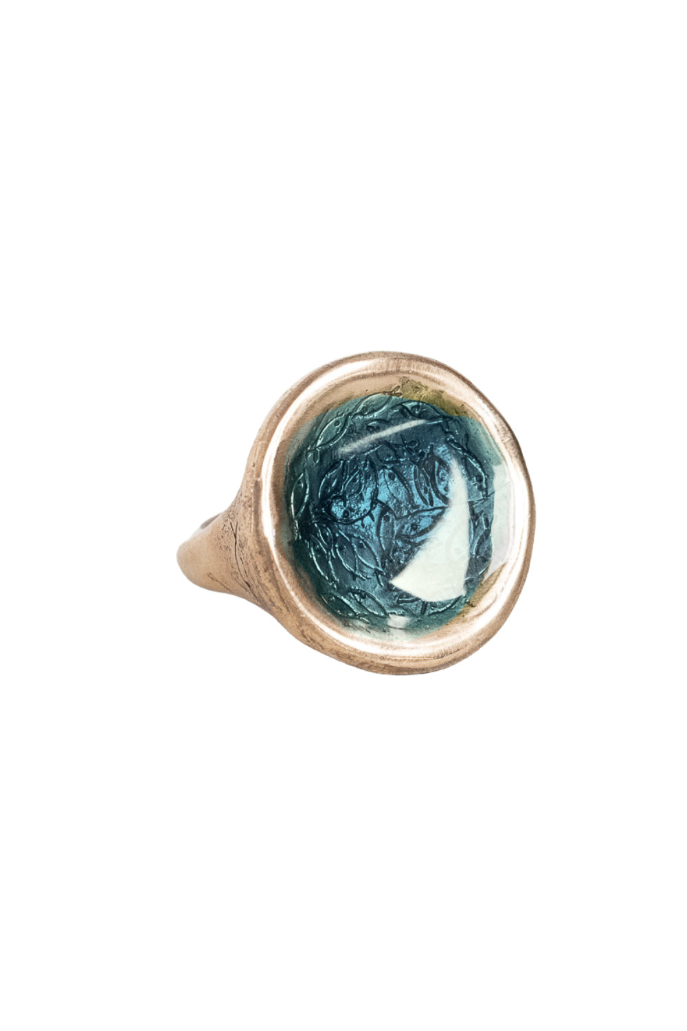 Luna Ring in Aqua Luna Ring in Aqua