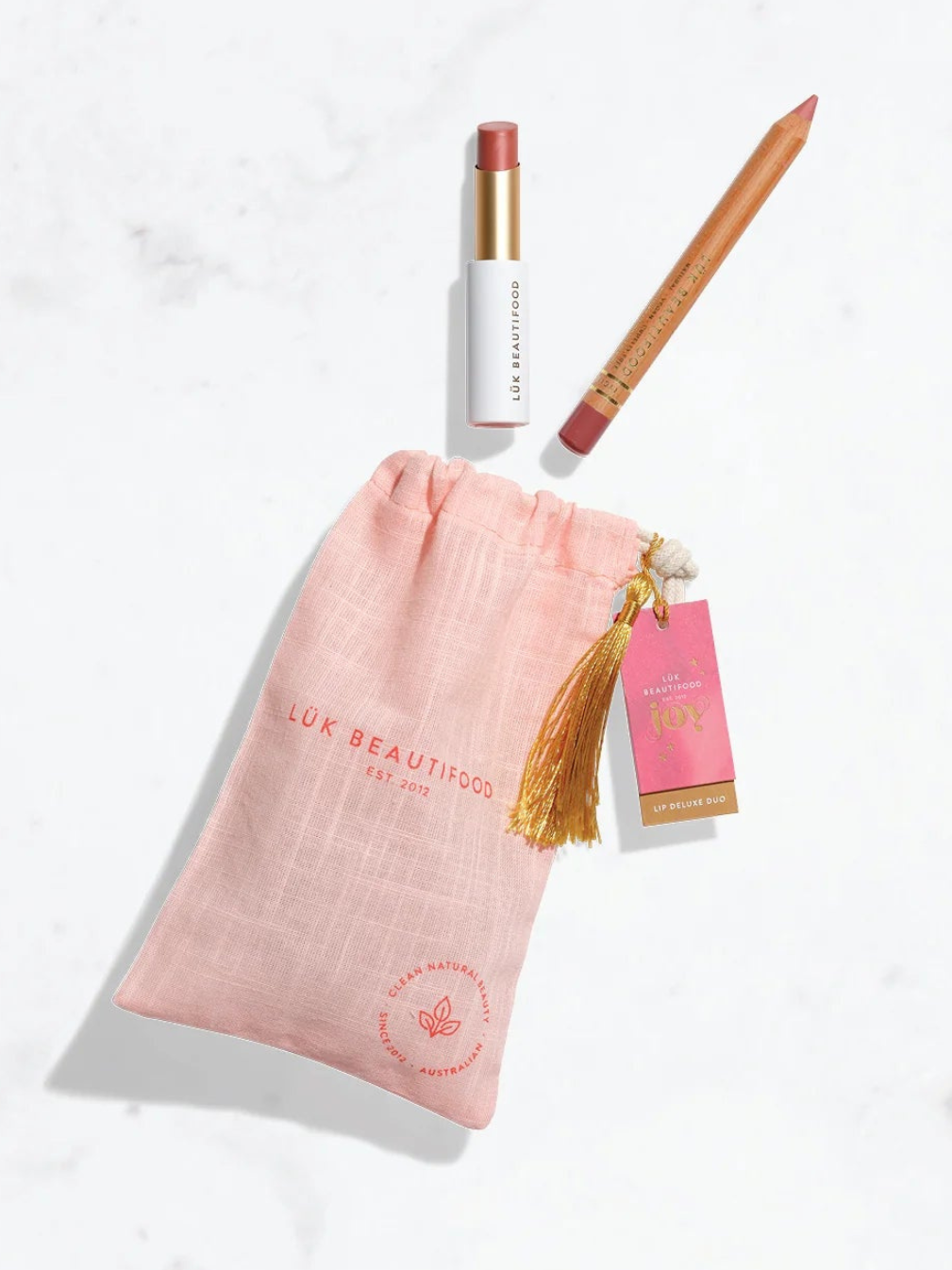 Lip Duo Deluxe Pouch - Nude Rose Lip Duo Deluxe Pouch - Nude Rose