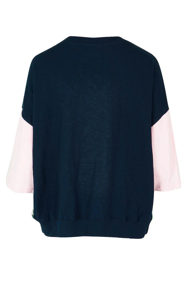 Mazie Colour Block Sweat in Green Briar Mazie Colour Block Sweat in Green Briar