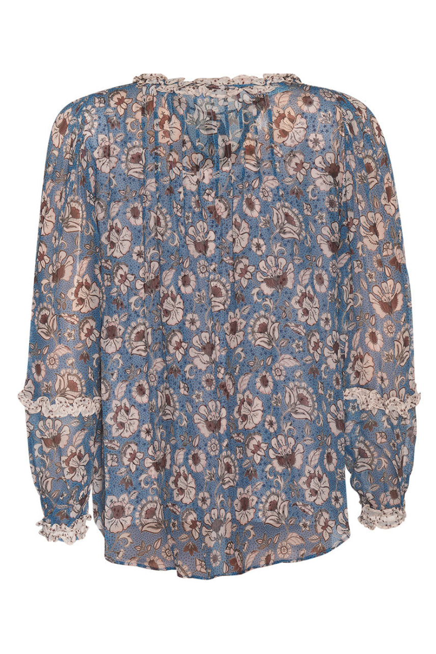 Margaret Blouse in Blue Multi Margaret Blouse in Blue Multi
