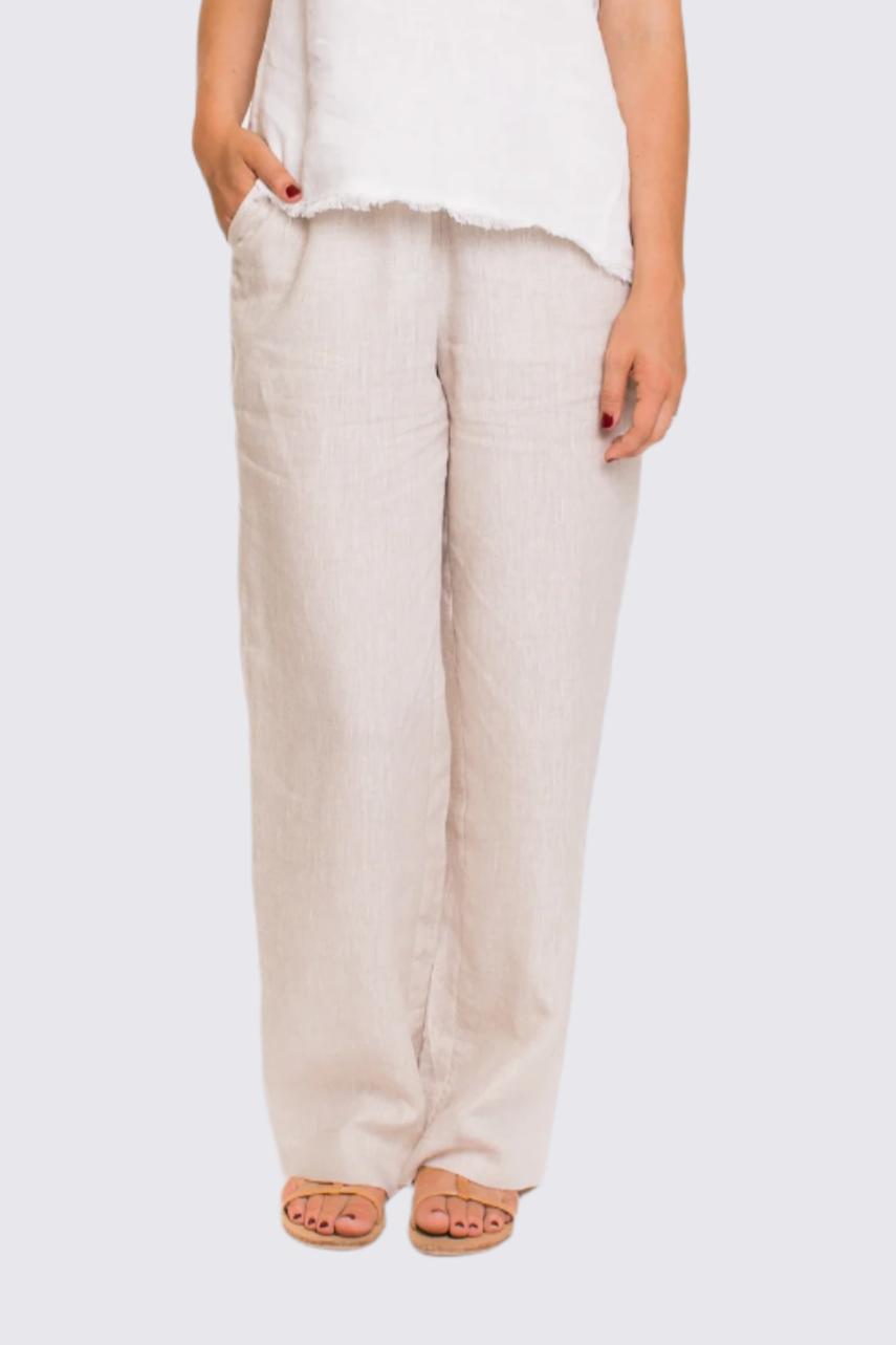 GA160 Wide Leg Pant in Natural GA160 Wide Leg Pant in Natural