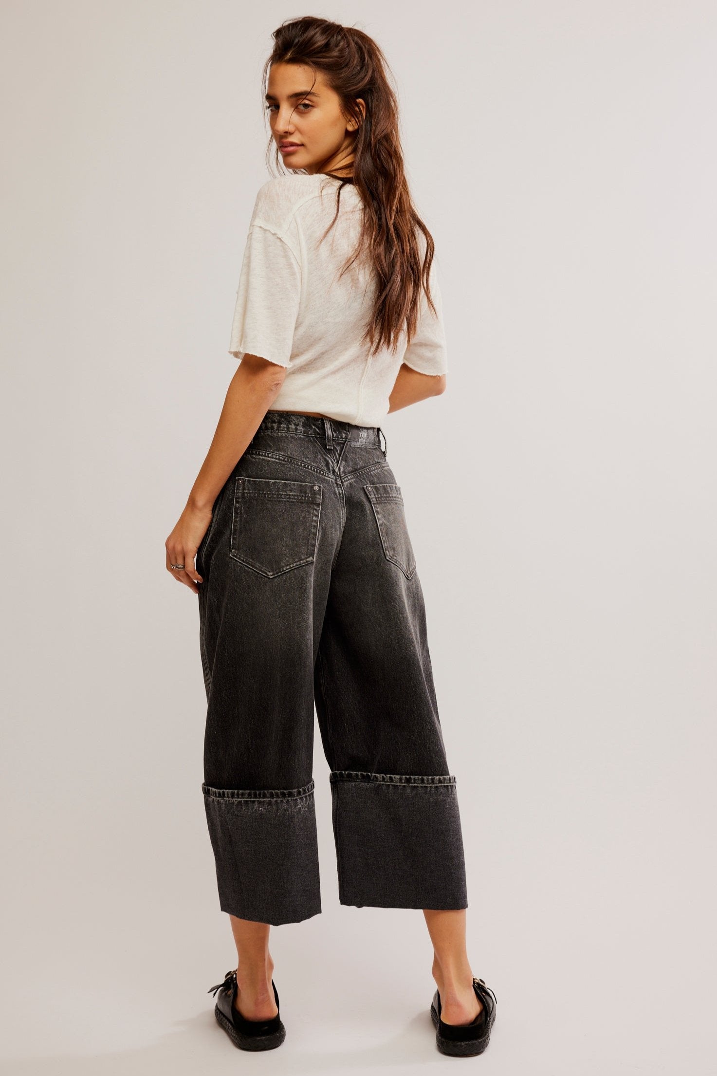 Olsen Cuffed Barrel Jean | Black Ice Olsen Cuffed Barrel Jean | Black Ice