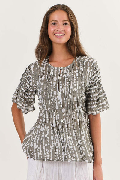 P135 Cotton Top in Caviar Pearl
