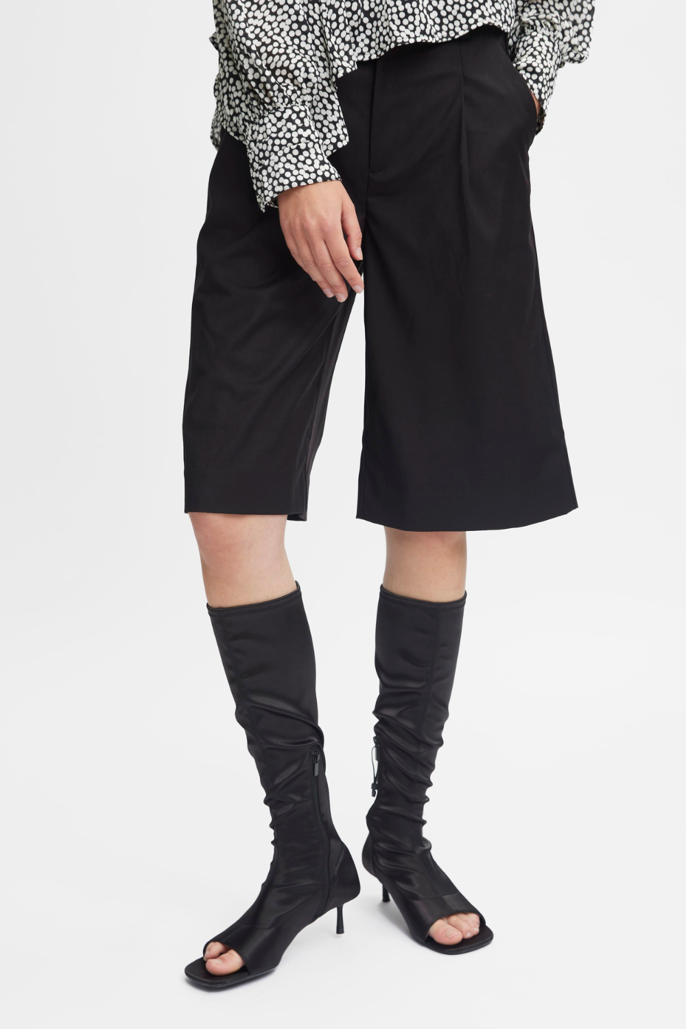 Paula Long Shorts in Black Paula Long Shorts in Black