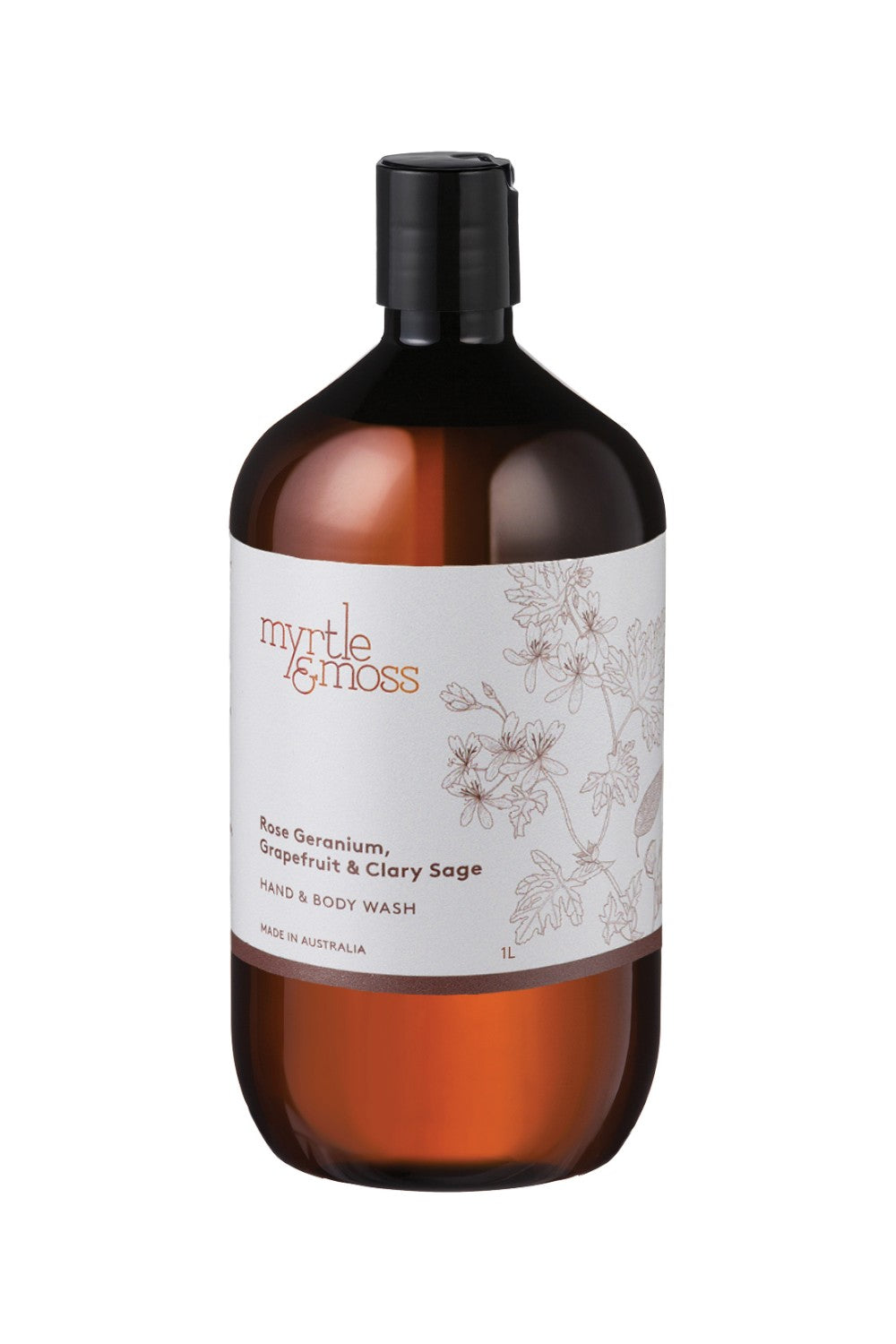 Rose Geranium, Grapefruit & Clary Sage Hand & Body Wash REFILL 1L Rose Geranium, Grapefruit & Clary Sage Hand & Body Wash REFILL 1L