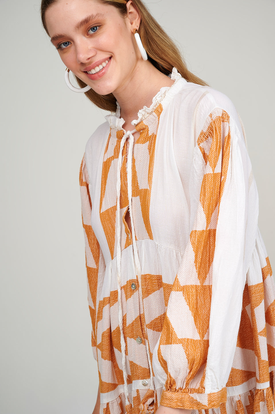Zakar Maxi Dress in White/Camel Zakar Maxi Dress in White/Camel