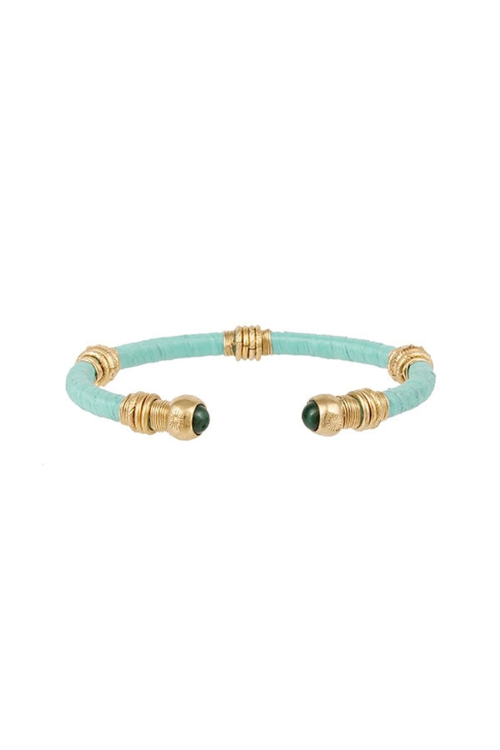 Sari Raphia Bracelet in Aqua Sari Raphia Bracelet in Aqua