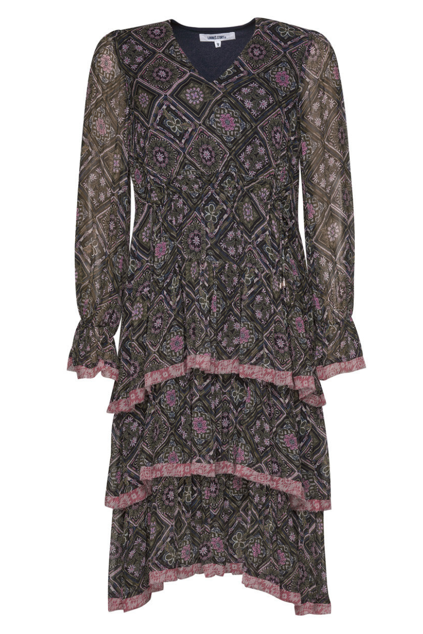 Spirited Dress in Olive Multi Spirited Dress in Olive Multi