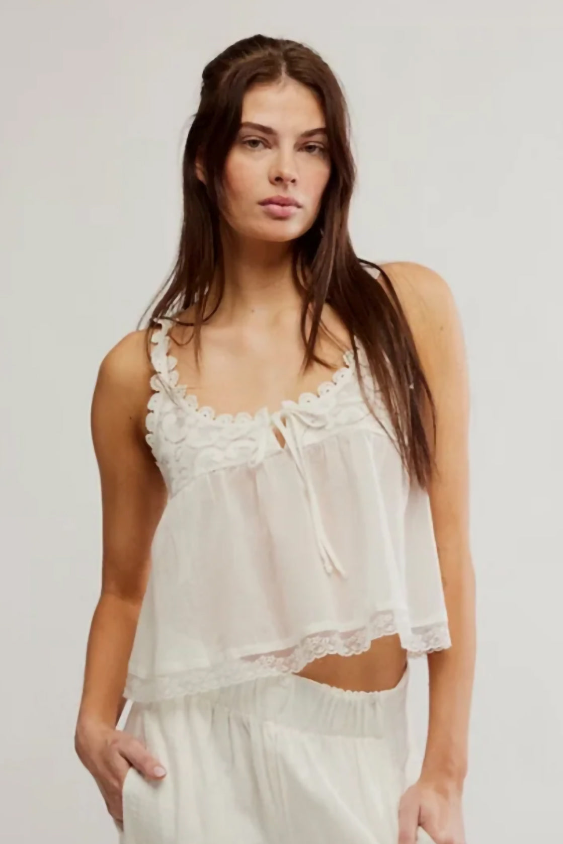 Free People - Stevie Lace Tank | Clean Ivory - womens clothing