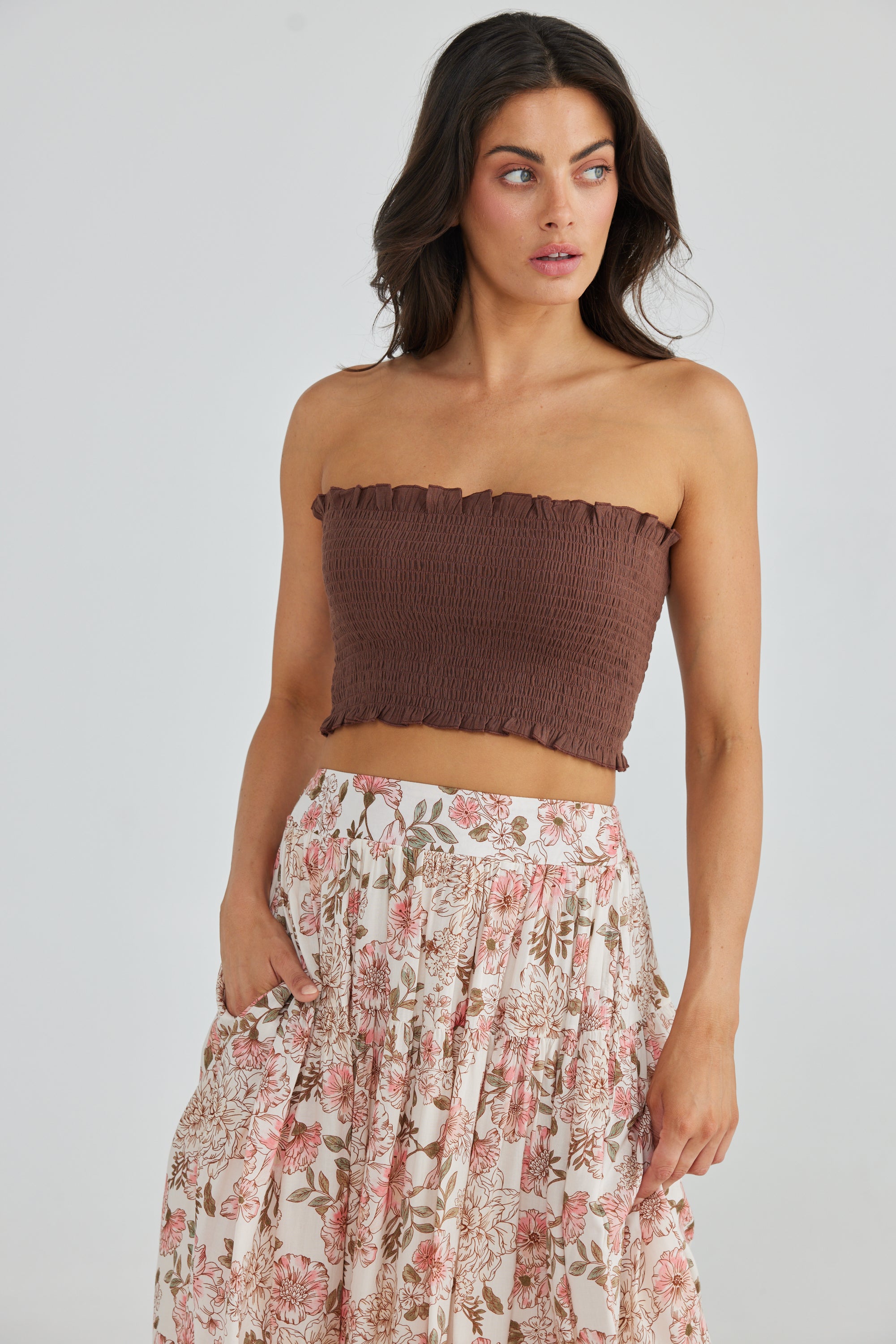 Phoenix Bandeau in Cocoa Phoenix Bandeau in Cocoa