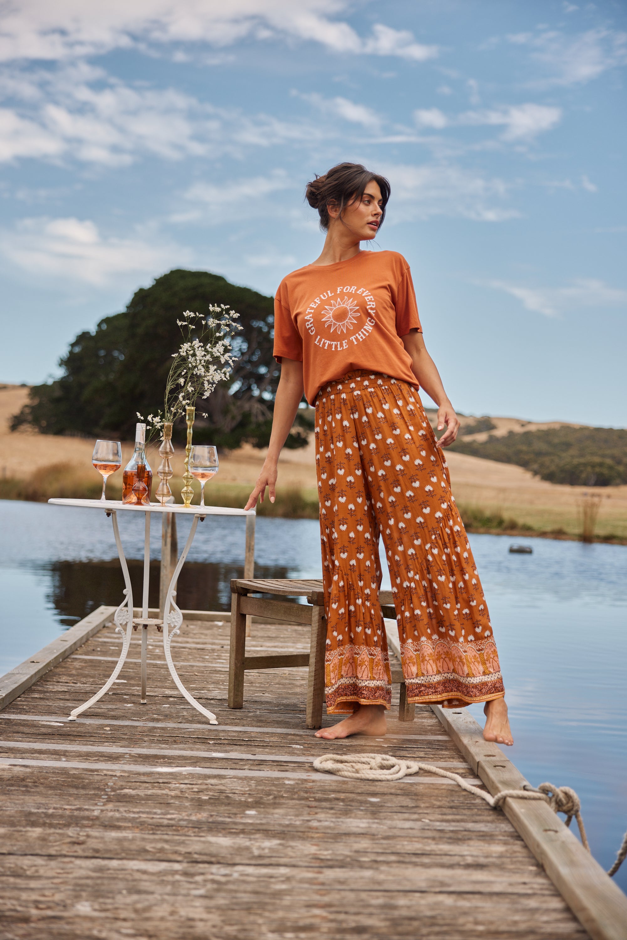 Grateful Relaxed Tee in Camel Grateful Relaxed Tee in Camel