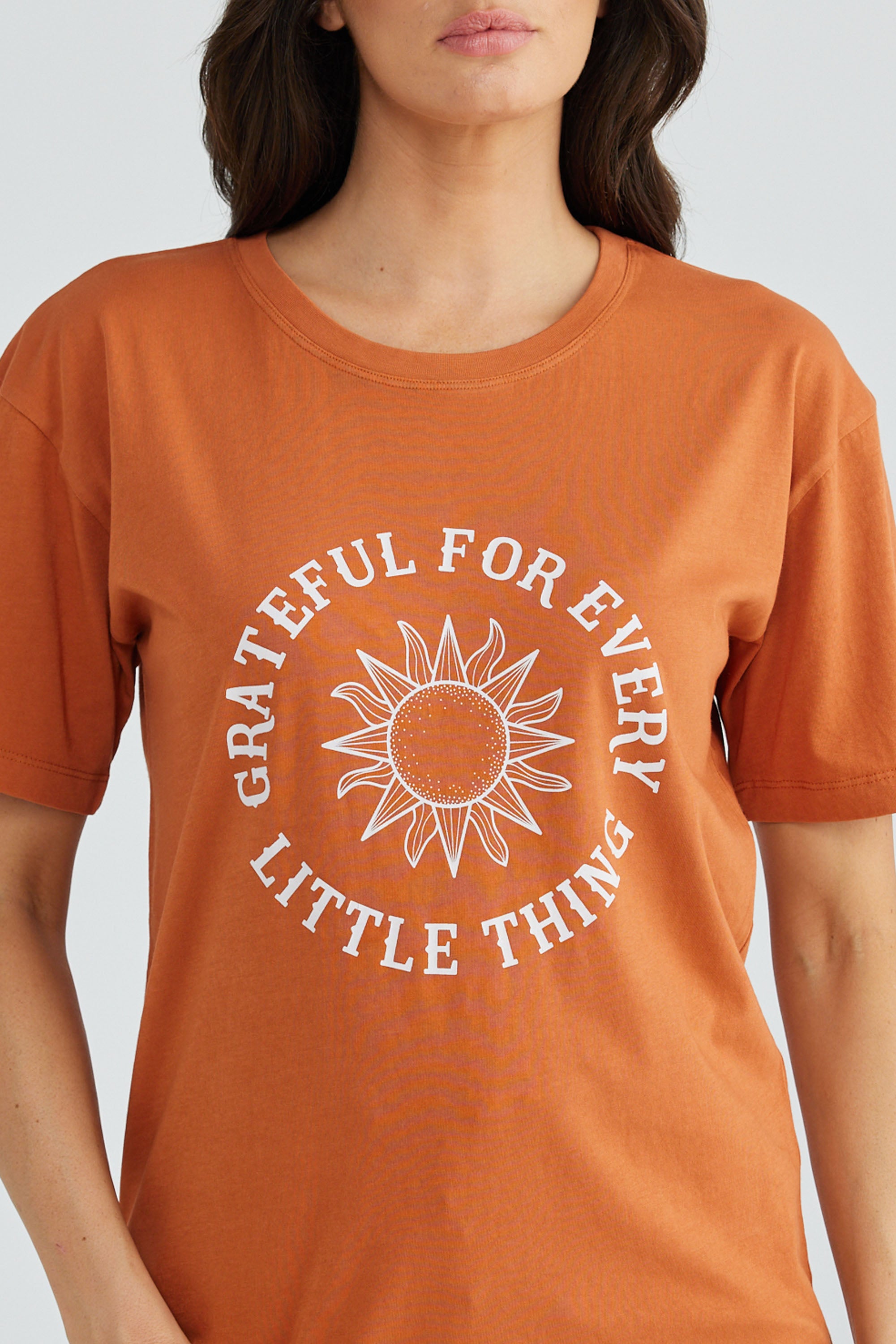 Grateful Relaxed Tee in Camel Grateful Relaxed Tee in Camel