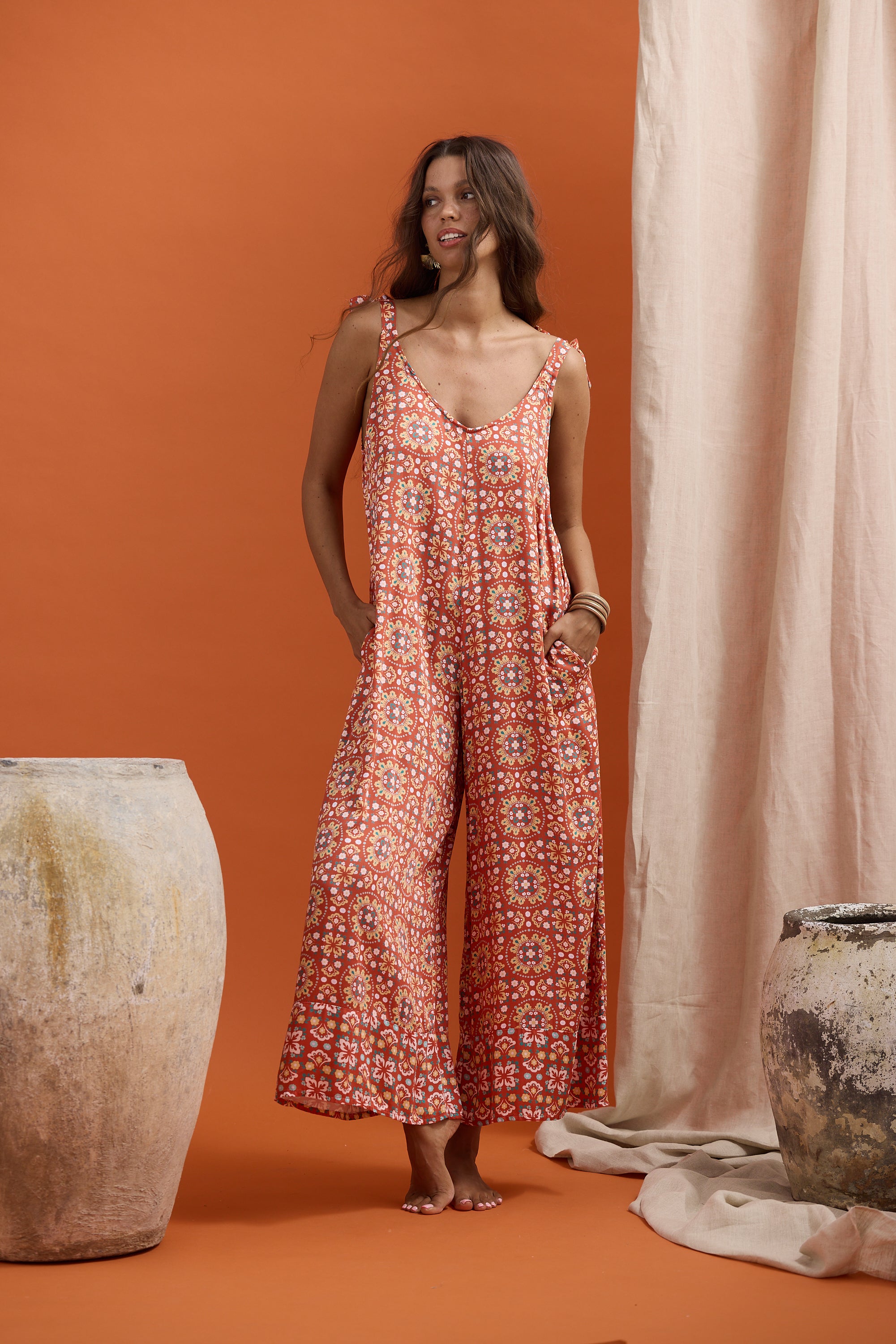 Temple Jumpsuit in Medina Spice Temple Jumpsuit in Medina Spice
