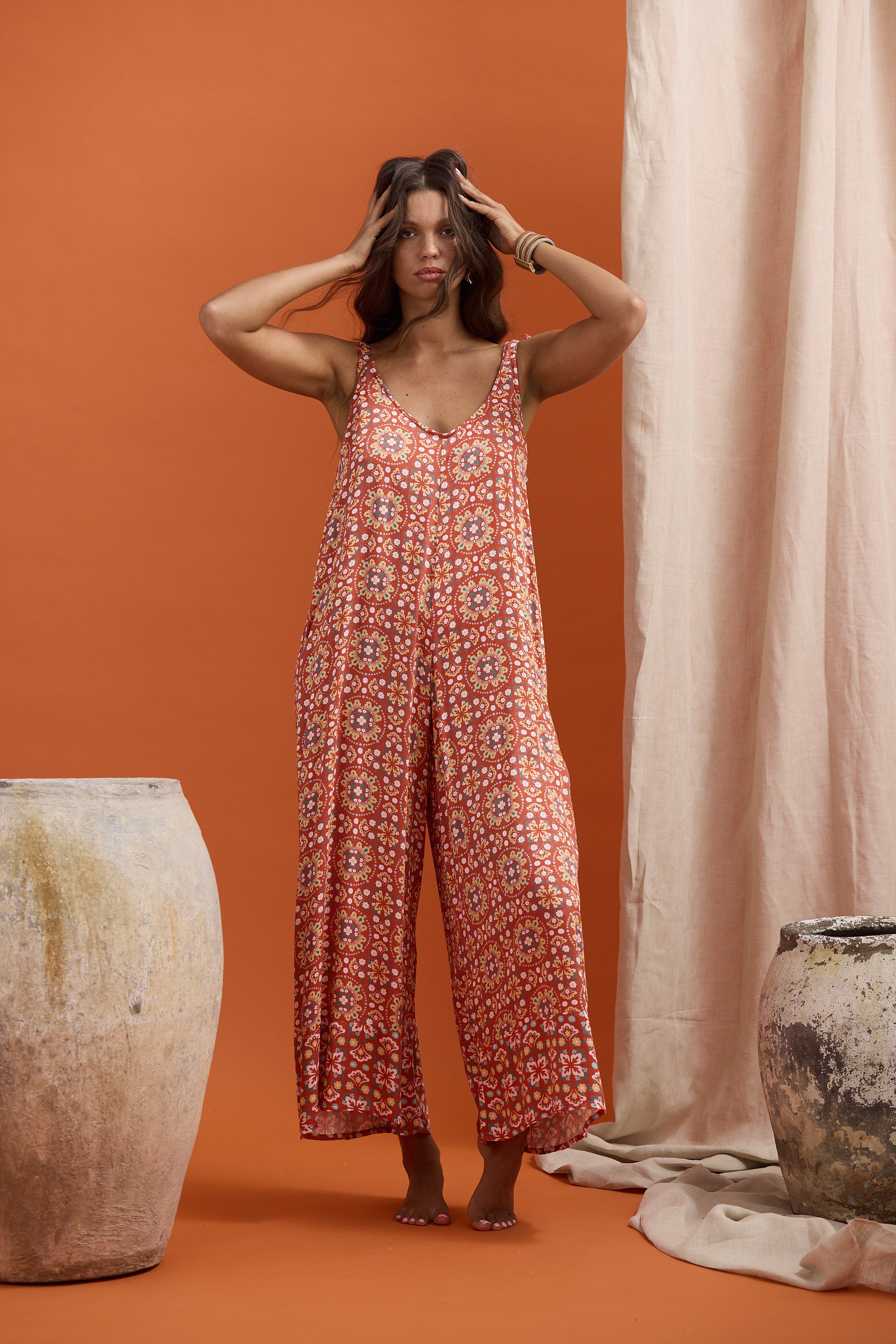 Temple Jumpsuit in Medina Spice Temple Jumpsuit in Medina Spice