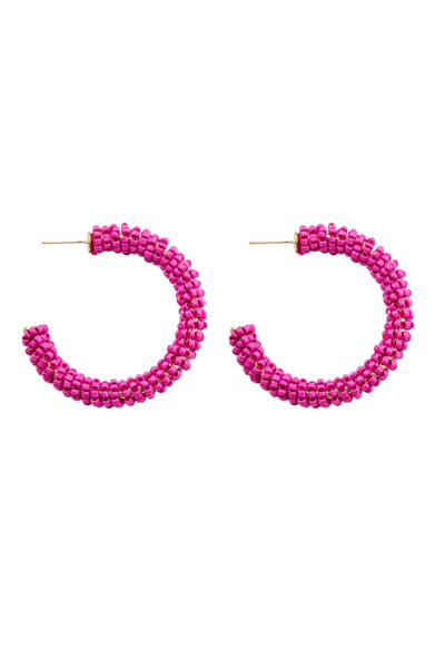 Tuscany Earrings in Hot Pink
