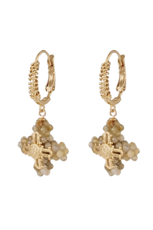 Tao Croix Perle Earrings in Gold / Clear Beads Tao Croix Perle Earrings in Gold / Clear Beads