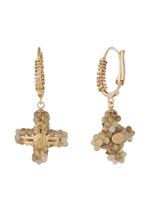 Tao Croix Perle Earrings in Gold / Clear Beads Tao Croix Perle Earrings in Gold / Clear Beads