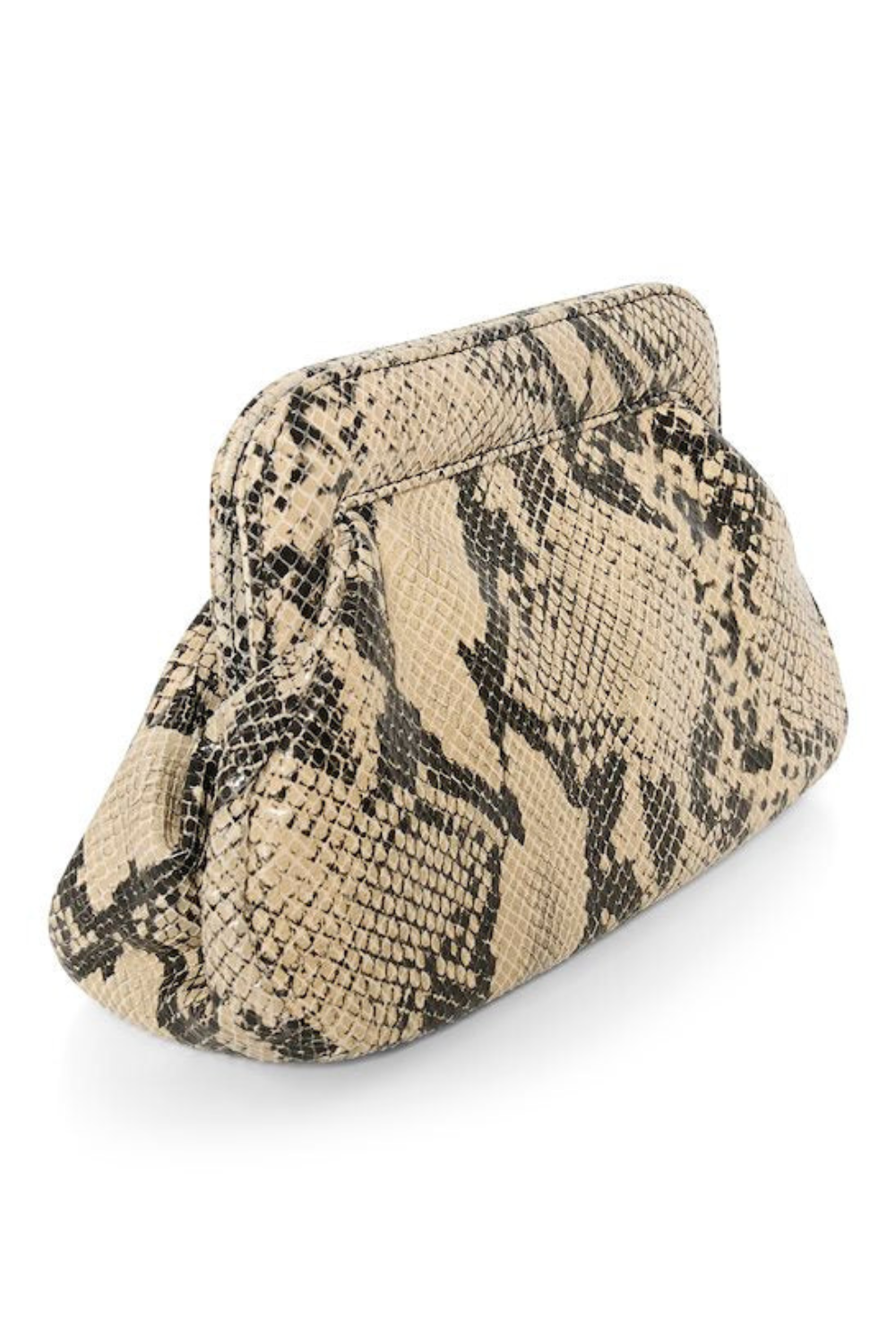 Velina Clutch in Yellow Snake Velina Clutch in Yellow Snake