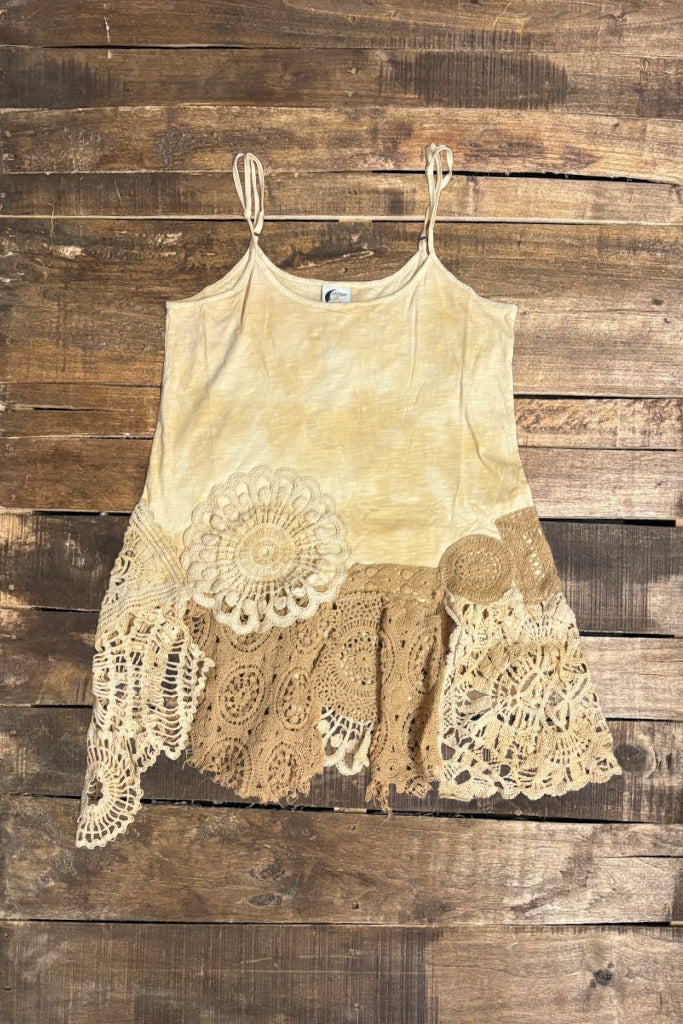 Jaded Gypsy - Squared Away Tank - women's clothing - bohemian lace