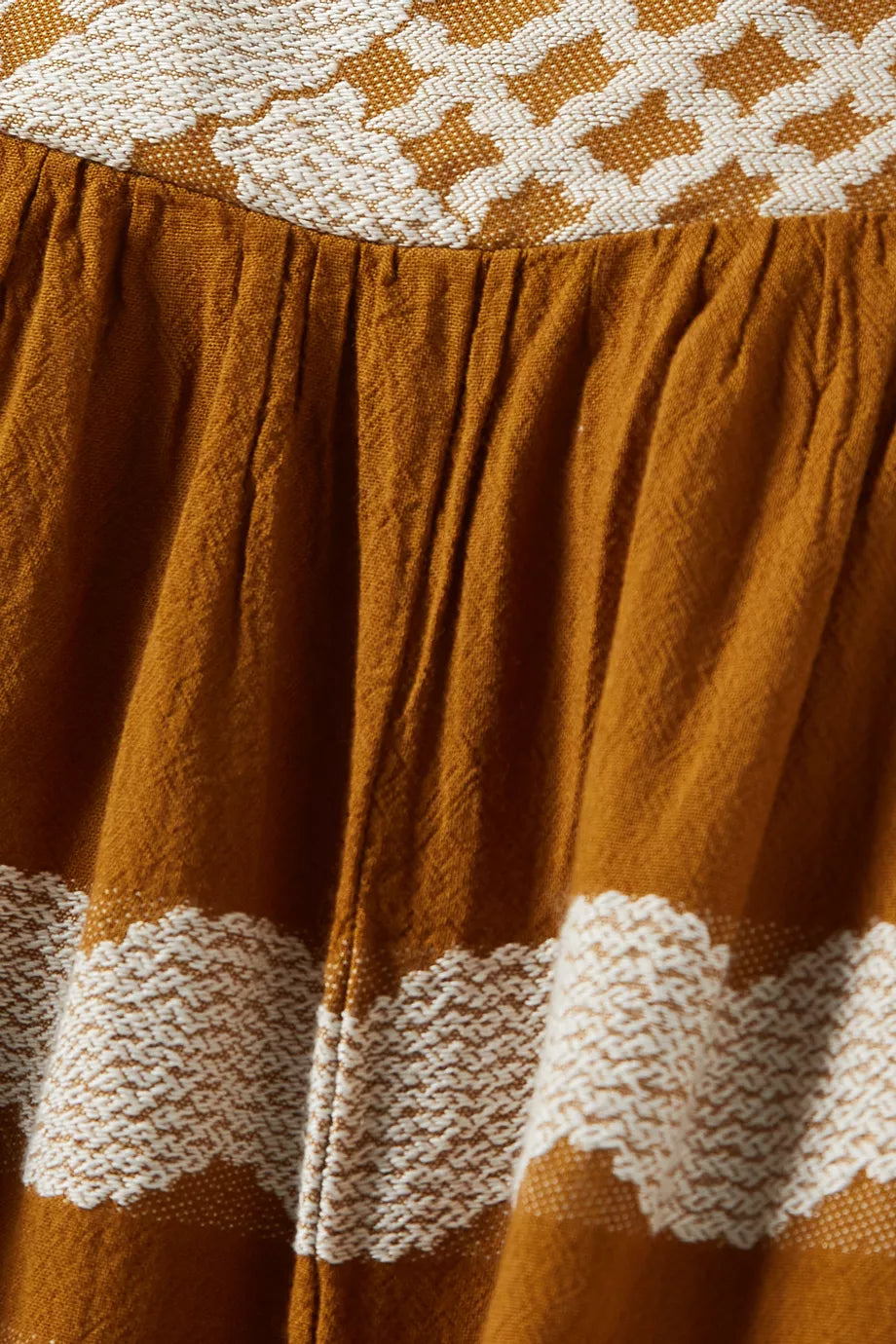 Zakar Midi Dress in White/Tan Zakar Midi Dress in White/Tan