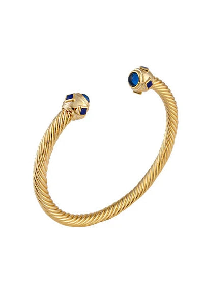 Adeline Bangle with Blue Cabochons Adeline Bangle with Blue Cabochons