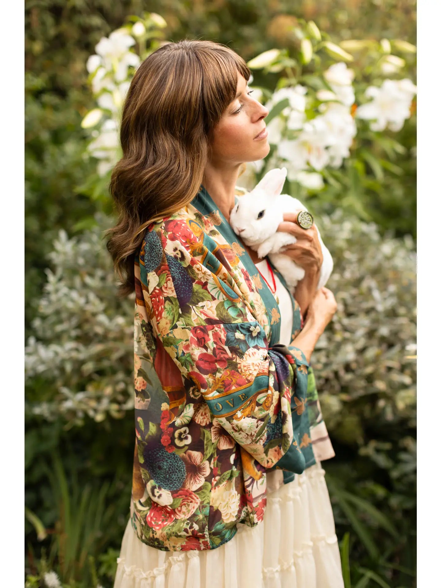 Stay Gold Scarf | Rabbits, Bees and Flowers Stay Gold Scarf | Rabbits, Bees and Flowers